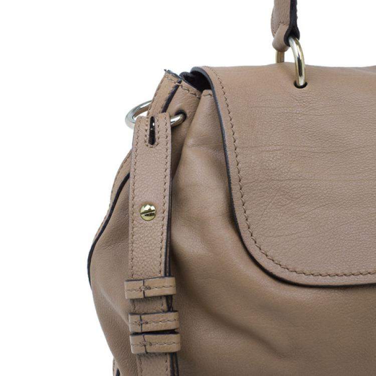 Pre Owned Chloe Beige Leather Elsie Satchel