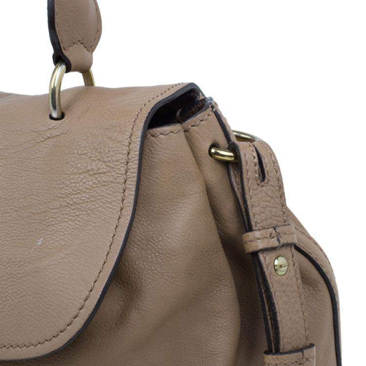 Pre Owned Chloe Beige Leather Elsie Satchel