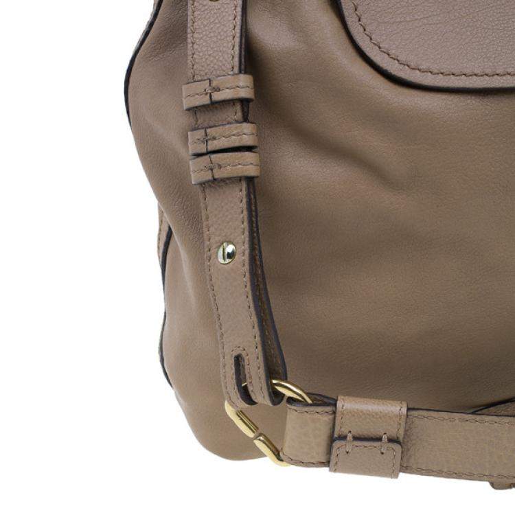 Pre Owned Chloe Beige Leather Elsie Satchel