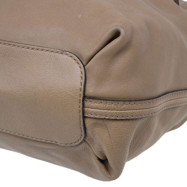 Pre Owned Chloe Beige Leather Elsie Satchel