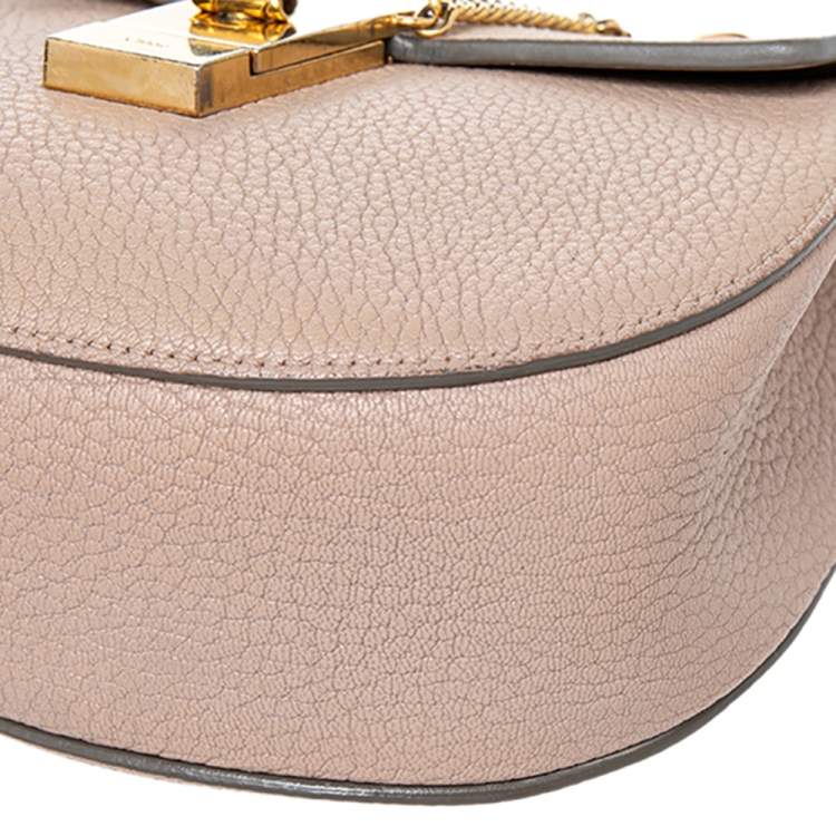Pre Owned Chloé Beige Leather Small Drew Shoulder Bag