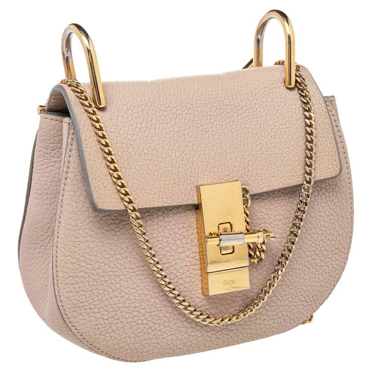 Pre Owned Chloé Beige Leather Small Drew Shoulder Bag