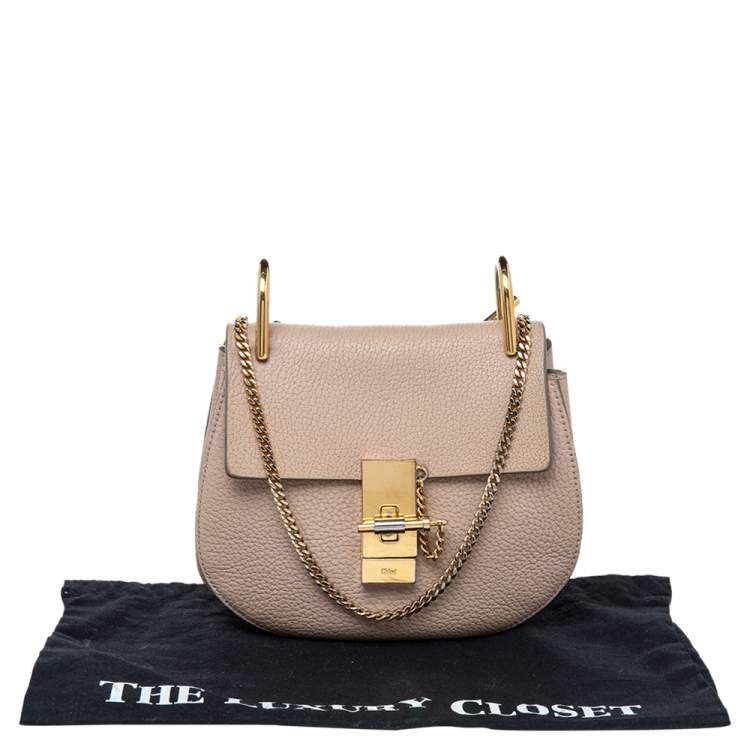 Pre Owned Chloé Beige Leather Small Drew Shoulder Bag