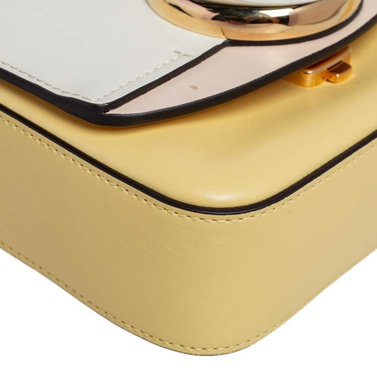Pre Owned Chloe Multicolor Leather Mini C Double Carry Top Handle Bag
