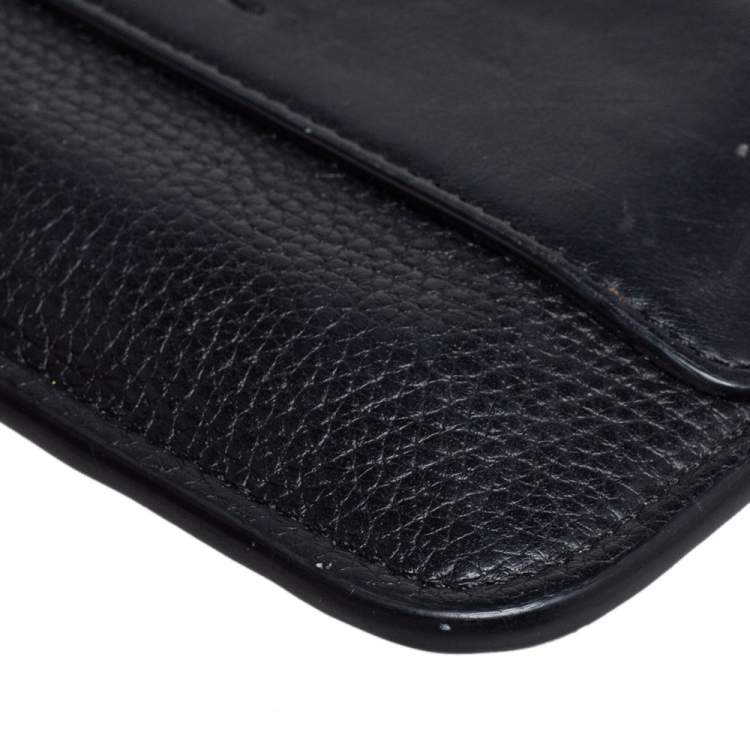 Pre Owned Chloe Black Leather Zip Card Holder
