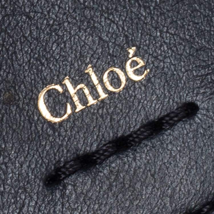 Pre Owned Chloe Black Leather Zip Card Holder