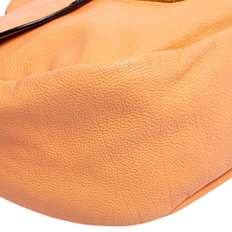 Pre Owned Chloe Peach Leather Elsie Shoulder Bag