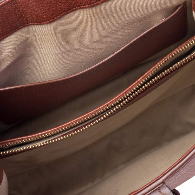 Pre Owned Chloe Brown Leather Medium Aby Day Top Handle Bag