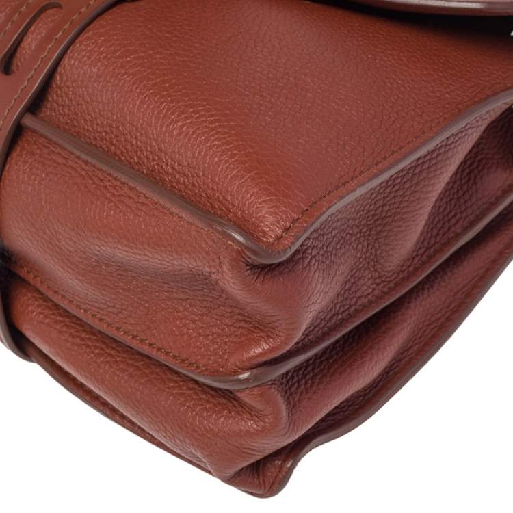 Pre Owned Chloe Brown Leather Medium Aby Day Top Handle Bag