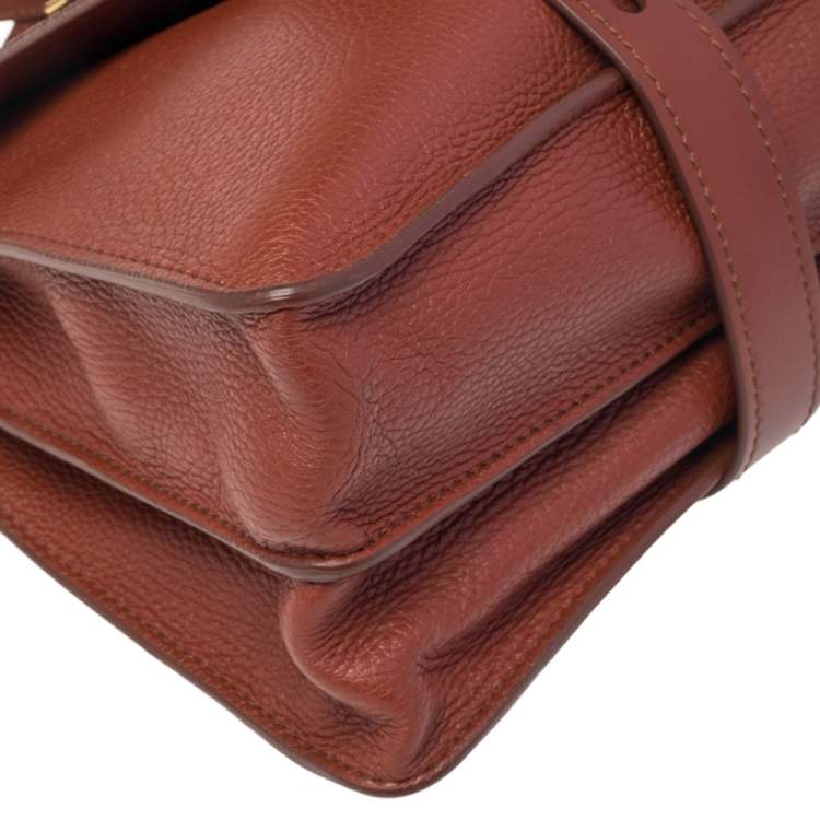 Pre Owned Chloe Brown Leather Medium Aby Day Top Handle Bag