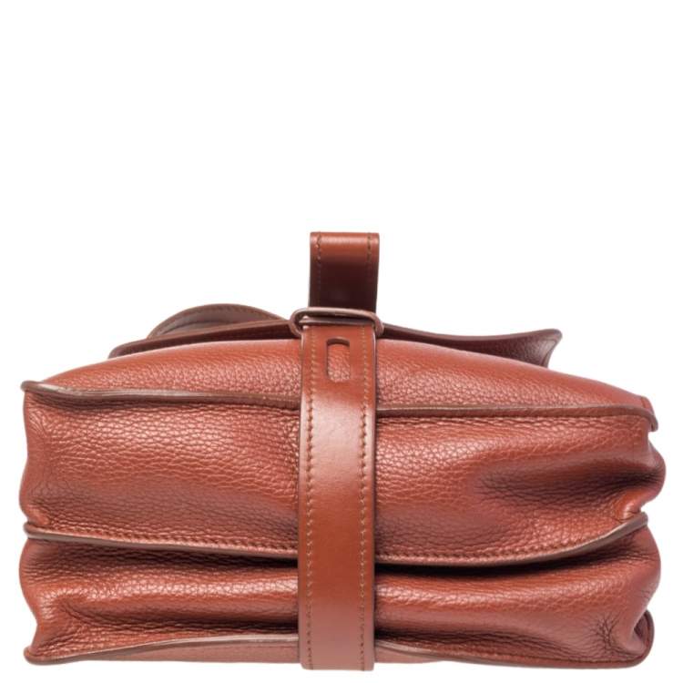 Pre Owned Chloe Brown Leather Medium Aby Day Top Handle Bag