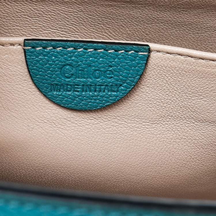 Pre Owned Chloe Blue Leather Medium Elsie Shoulder Bag