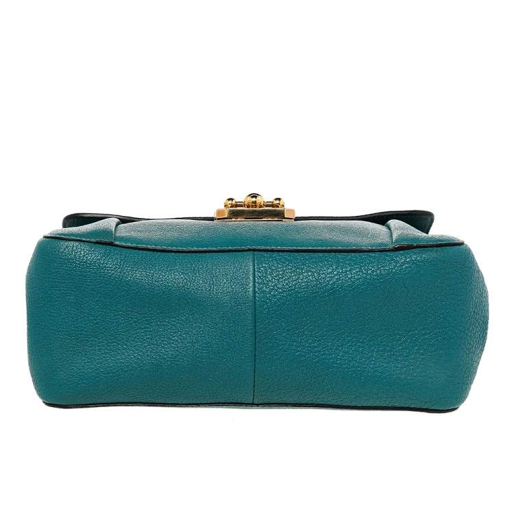 Pre Owned Chloe Blue Leather Medium Elsie Shoulder Bag