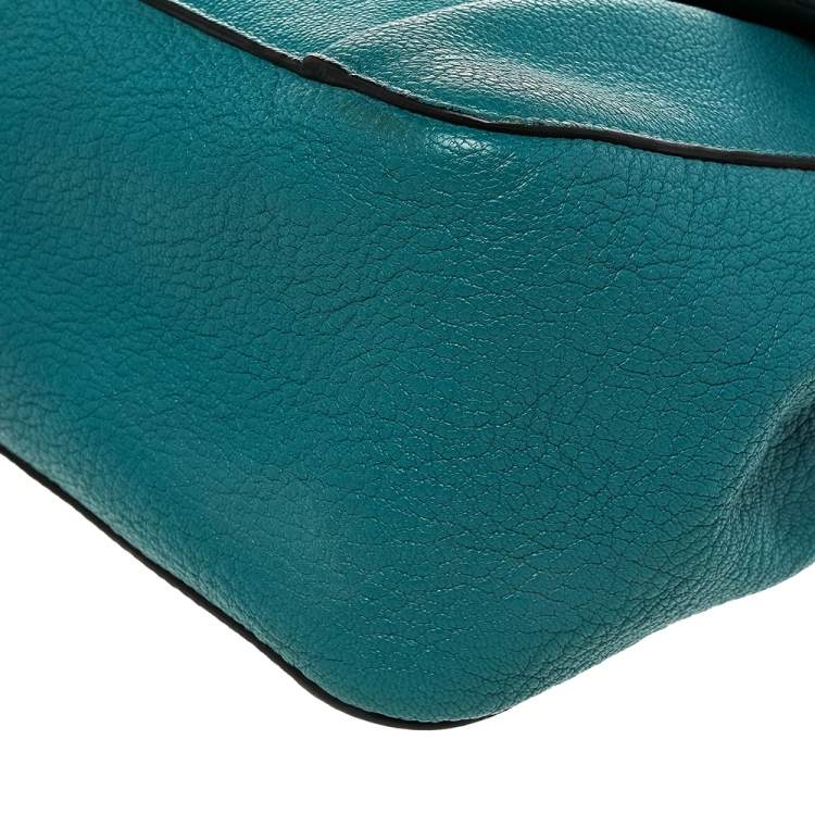 Pre Owned Chloe Blue Leather Medium Elsie Shoulder Bag