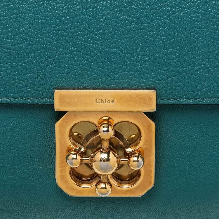 Pre Owned Chloe Blue Leather Medium Elsie Shoulder Bag