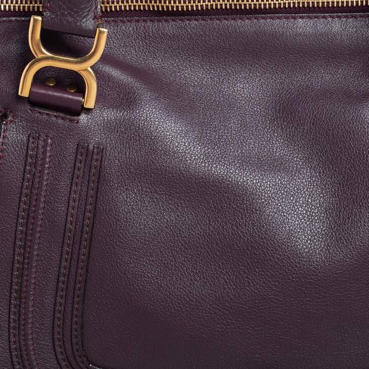Pre Owned Chloé Burgundy Leather Large Marcie Satchel