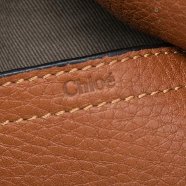 Pre Owned Chloe Brown Leather Medium Marcie Crossbody Bag