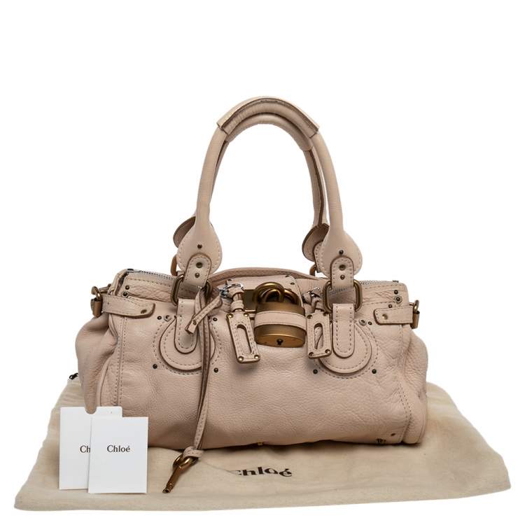 Pre Owned Chloe Beige Leather Medium Paddington Satchel