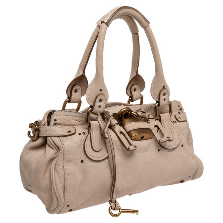 Pre Owned Chloe Beige Leather Medium Paddington Satchel