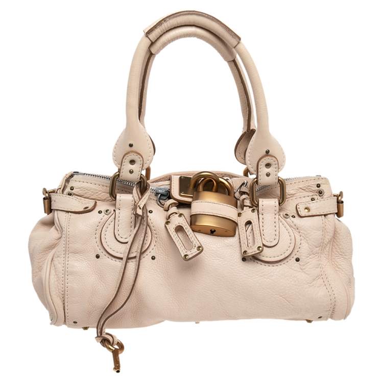 Pre Owned Chloe Beige Leather Medium Paddington Satchel