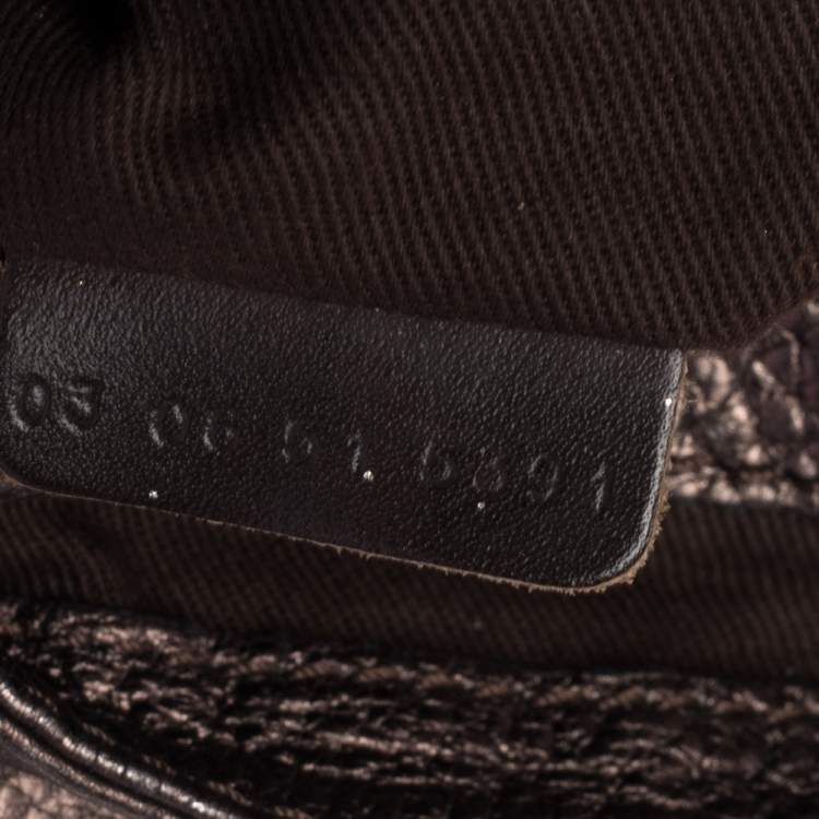 Pre Owned Chloe Metallic Brown Leather Mini Paddington Bag