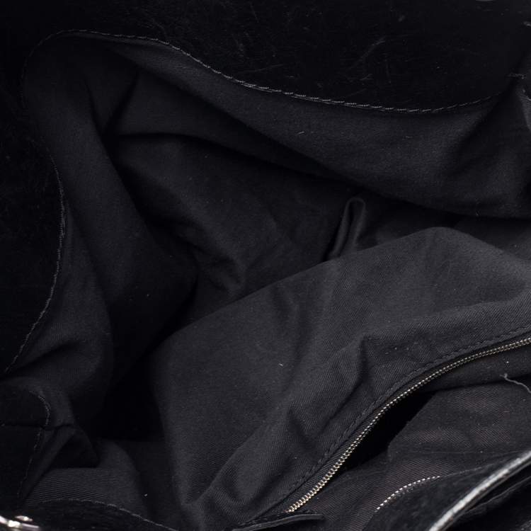 Pre Owned Chloe Black Leather Plexo Paddington Tote