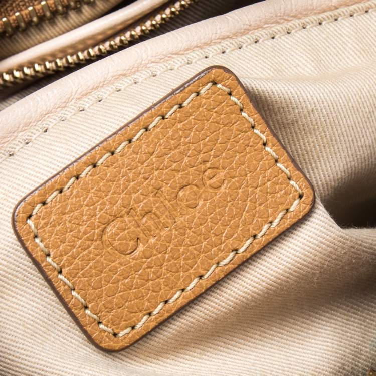 Pre Owned Chloe Brown Leather Medium Paraty Shoulder Bag