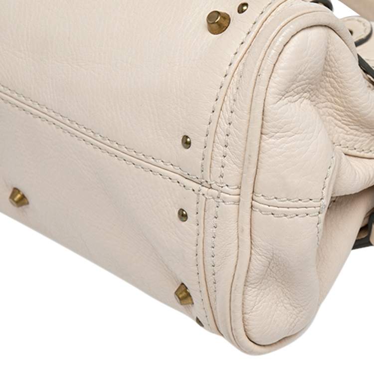 Pre Owned Chloe Beige Leather Mini Paddington Satchel 