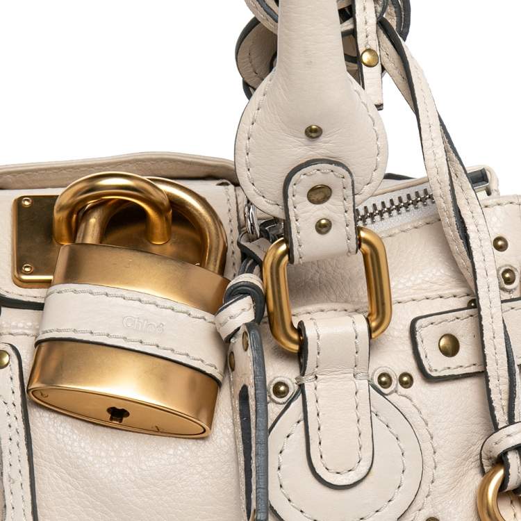 Pre Owned Chloe Beige Leather Mini Paddington Satchel 