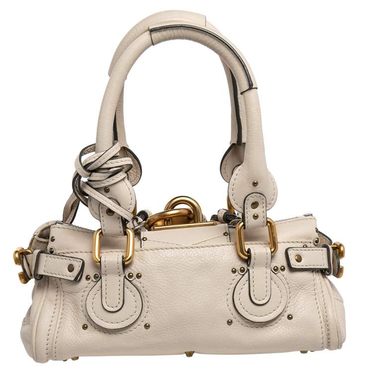 Pre Owned Chloe Beige Leather Mini Paddington Satchel 