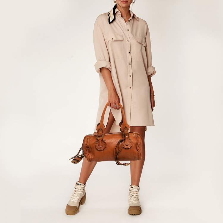 Pre Owned Chloe Brown Leather Paddington Satchel