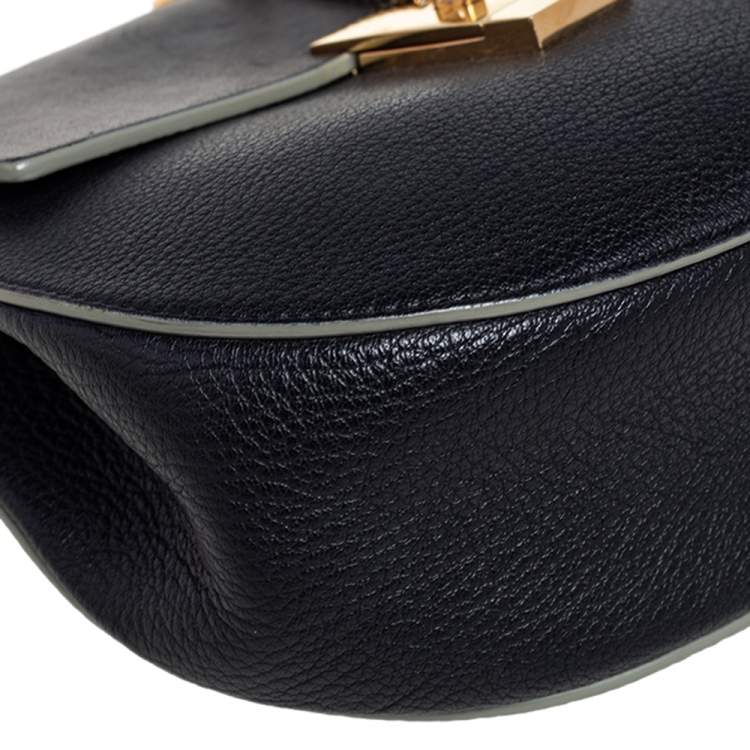 Pre Owned Chloe Black Leather Medium Drew Shoulder Bag