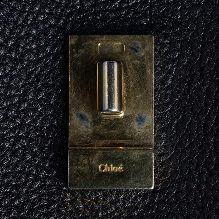 Pre Owned Chloe Black Leather Large Drew Shoulder Bag
