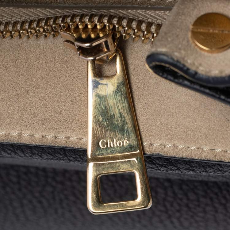 Pre Owned Chloe Black Leather Large Drew Shoulder Bag
