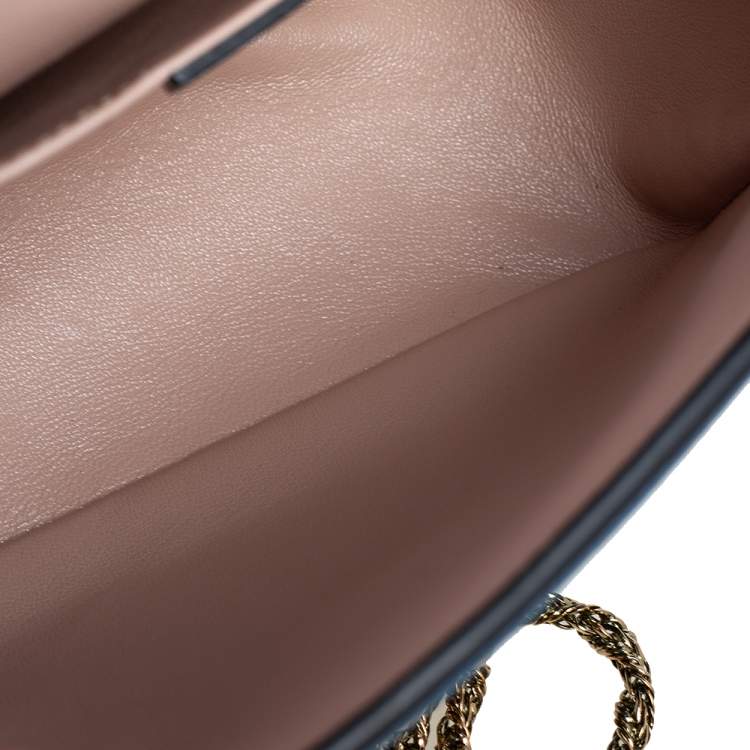 Pre Owned Chloé Blue Leather Small Elsie Shoulder Bag