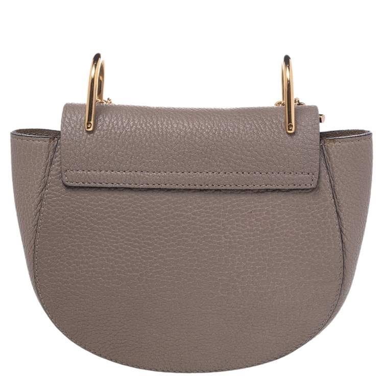 Pre Owned Chloe Grey Leather Drew Shoulder Bag