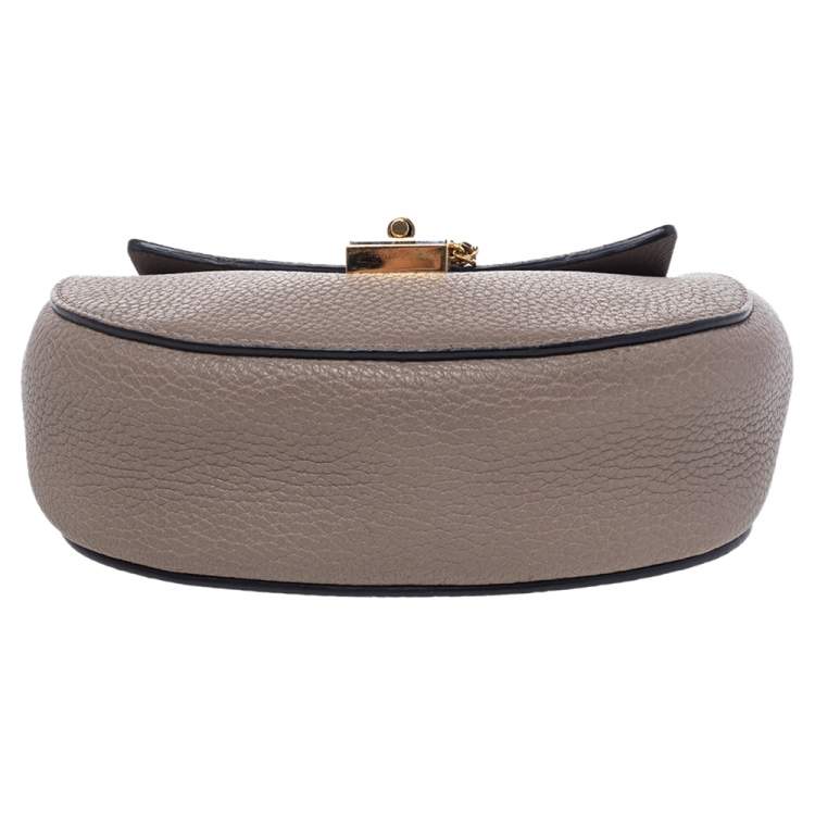 Pre Owned Chloe Grey Leather Drew Shoulder Bag