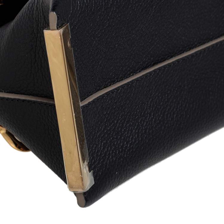 Pre Owned Chloe Tri Color Leather Mini Clare Crossbody Bag