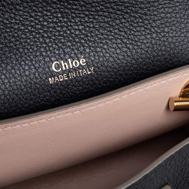 Pre Owned Chloe Tri Color Leather Mini Clare Crossbody Bag