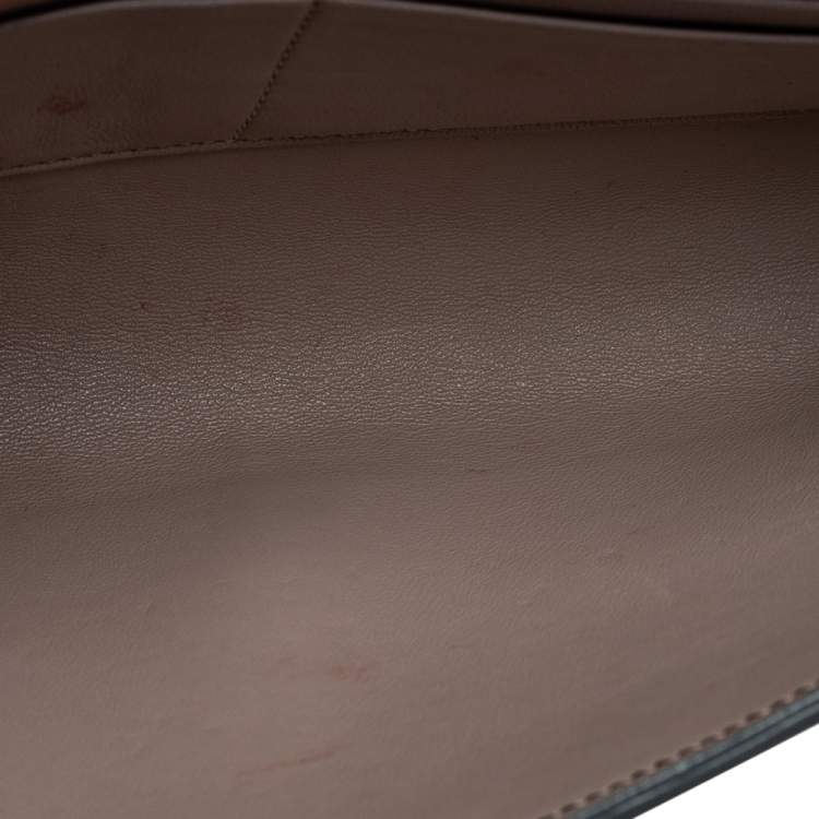 Pre Owned Chloe Metallic Leather Bow Detail Chain Shoulder Bag