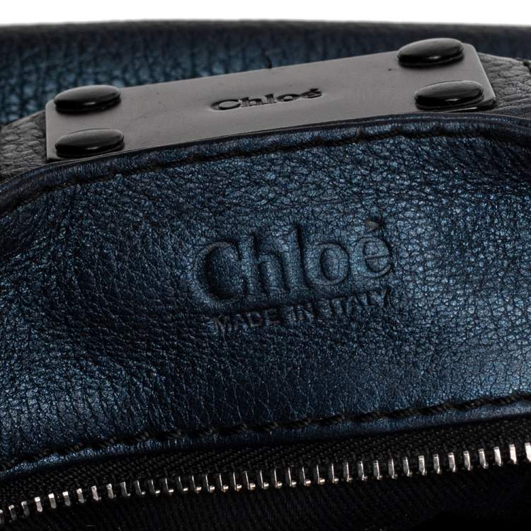 Pre Owned Chloe Blue Leather Medium Paddington Satchel
