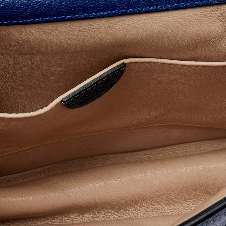 Pre Owned Chloe Blue Leather Small Elsie Shoulder Bag