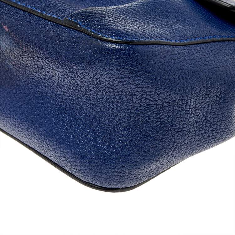 Pre Owned Chloe Blue Leather Small Elsie Shoulder Bag