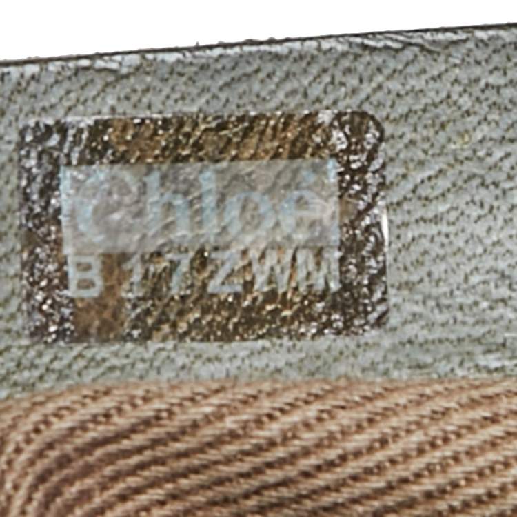 Pre Owned Chloe Choco Brown Python and Leather Medium Marcie Satchel