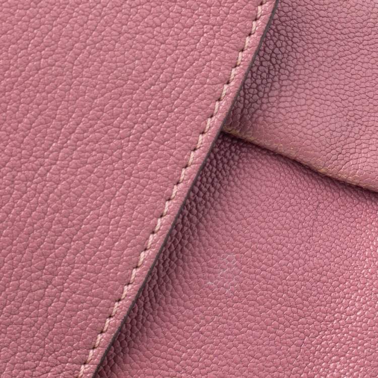 Pre Owned Chloe Old Rose Leather Medium Elsie Shoulder Bag