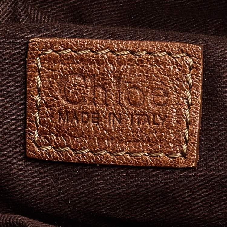 Pre Owned Chloe Brown Leather Zip Shoulder Bag