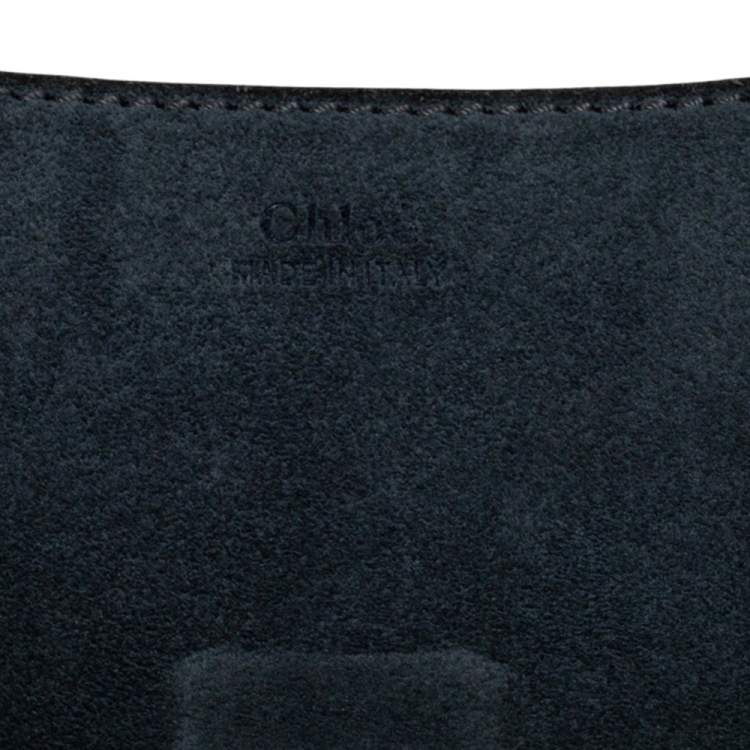 Pre Owned Chloe Grey/Green Leather and Suede Medium Drew Shoulder Bag