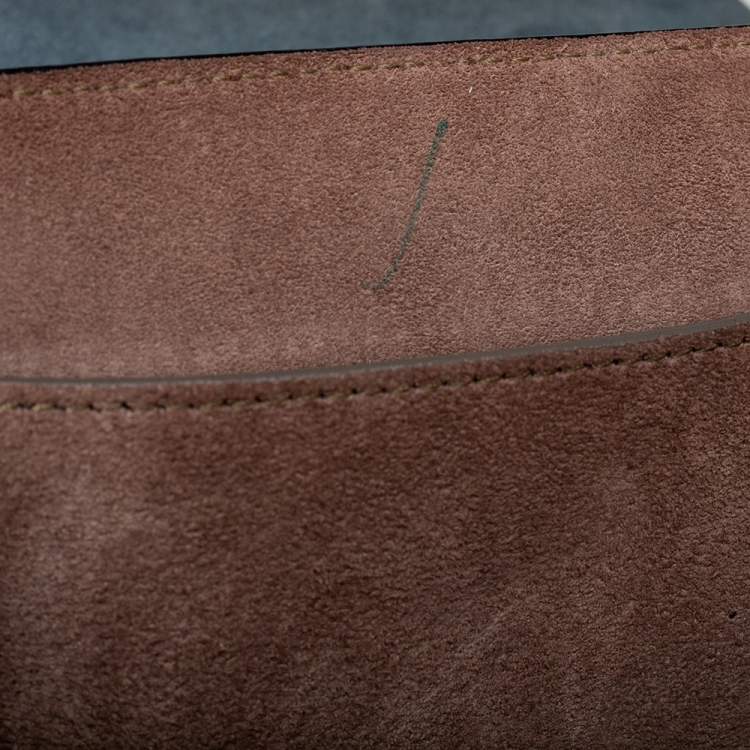 Pre Owned Chloe Grey/Green Leather and Suede Medium Drew Shoulder Bag