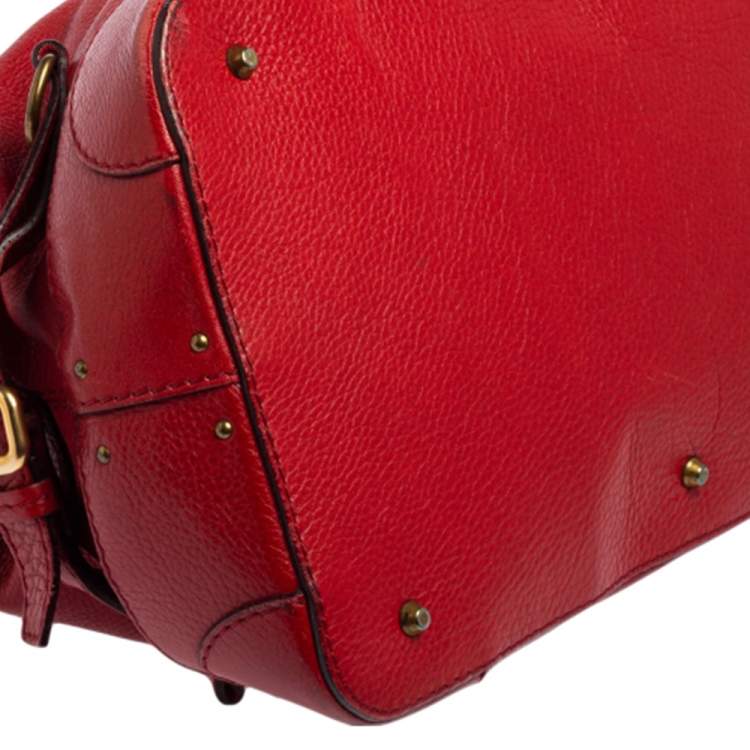 Pre Owned Chloe Red Leather Paddington Satchel