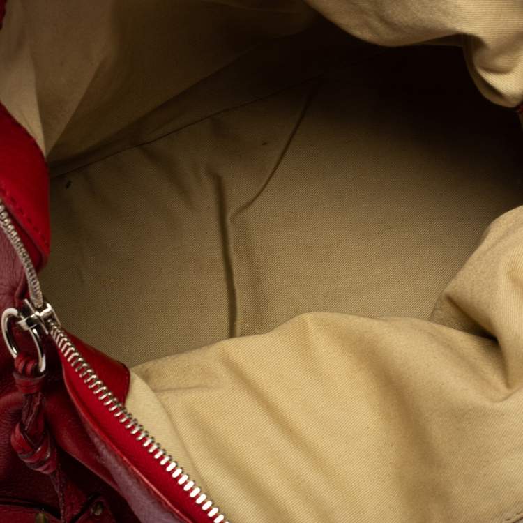 Pre Owned Chloe Red Leather Paddington Satchel
